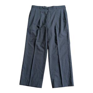 Vintage Hubbard Capri Slacks Mens 38 Gray 70s Dacron Wool Blend USA Pleat Pants